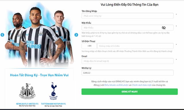 Điền đầy đủ và chính xác các thông tin yêu cầu